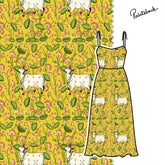 Bright Yellow Pichwai Cow Print